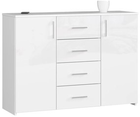 Komoda Torvi K 110,4 cm biela lesklá