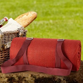 Pikniková deka HARMONY bordová