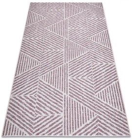 Koberec COLOR 47176260 SISAL riadky, trojuholníky, zigzag béžová / ružový Veľkosť: 160x230 cm