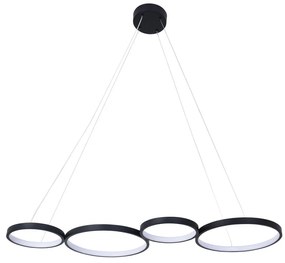 Polux LED Luster na lanku FLAMENCO LED/42W/230V 4000K čierna SA2290