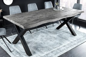 Jedálenský stôl Divoký 160cm sivý lipový divoký dub 50mm