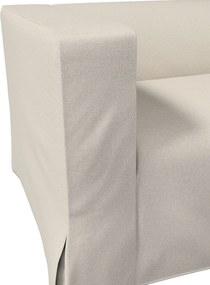 Poťah na sedačku Klippan pre 2 osoby dlhý s rohovými záhybmi farba produktu sivá látka zapletaná