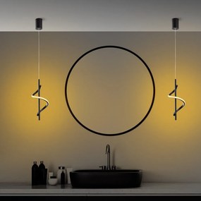 Čierne LED závesné svietidlo ø 16 cm Likma – Opviq lights