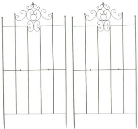 2x Mriežka na popínavé rastliny Paula - 180 x 85,5 cm - Zelená antik