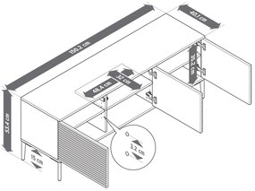Odkladacia skrinka »REET« v lamelovom vzhľade