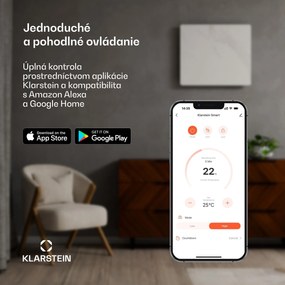 Klarstein MarmoHeat infračervený panel | 420 W | 6 - 12 m² | mramorový dizajn | 70 cm x 63 cm