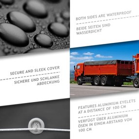 JAGO Plachta 650 g/m², hliníkové oká, antracit, 5 x 7 m