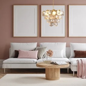 Krištáľový luster na reťazi DIANA 6xE14/40W/230V zlatá