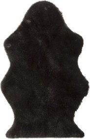 Čierna chlpatá kožušina Pelt- 95 * 60 cm