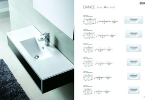Comad Nábytkové keramické umývadlo UM-2060RB DANCE 60-DP, 62x40 cm, biela matná