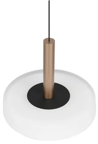 LED stmievateľné závesné svietidlo v čierno-bielo-zlatej farbe so skleneným tienidlom ø 22 cm Celeste – Trio