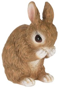 Záhradná figúrka z polyresinu Rabbit 1, 13 cm, hnedá