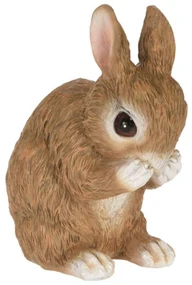 Záhradná figúrka z polyresinu Rabbit 1, 13 cm, hnedá