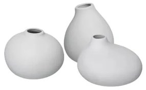 Svetlosivé porcelánové súprava váz 3 ks (výška 9 cm) Nona – Blomus