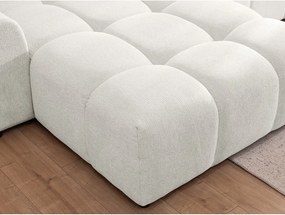 Biela rohová pohovka (ľavý roh/s leňoškou) Albane – Ropez