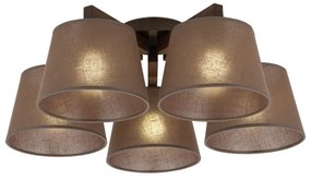 Brilagi - Prisadený luster LATTE 5xE27/15W/230V borovica/hnedá