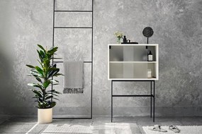 Sivobéžová vitrína s posuvnými dverami 70x109x40 cm Lekko – noo.ma