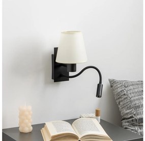 Brilagi - LED Nástenná lampa NUBILA 1xE27/25W/230V + LED/3W čierna/krémová