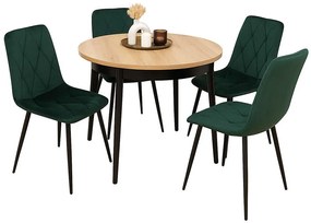 Jedálenská zostava1+4 Melania artisan/čierna