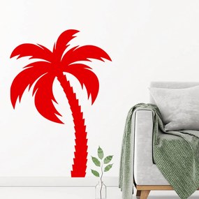 Veselá Stena Samolepka Palma Farba: červená, Veľkosť: 100 x 69 cm