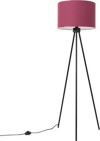 Stojacia lampa Nevia, 1x bordové textilné tienidlo, b