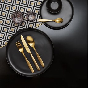 Príborový set 24 ks - Gaya All Satin zlatý - Chevron - 128499