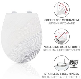 Záchodová doska s automatickým zatváraním 38 x 44,5 cm Menin – Wenko