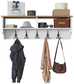 Nástenný vešiak RANI 120x37,2 cm biela/béžová