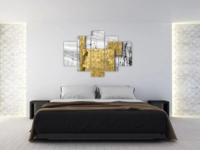 Obraz - Zlaté štvorce N⁰1 (150x105 cm)