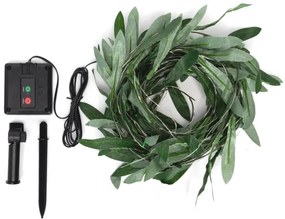 Aigostar - LED solárny reťazec 100xLED/12m IP65 teplá biela olive