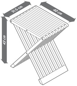 Taburetka s funkciou sklápania