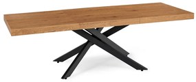 Stôl AGORDO 160–240 cm Dub Zlatý/Čierny