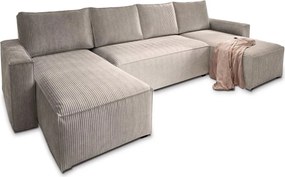 AKCIA Béžová sedačka do U SMART COSARO 295x140 cm II. trieda