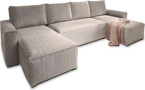 AKCIA Béžová sedačka do U SMART COSARO 295x140 cm II. trieda
