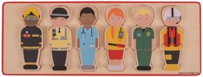 Bigjigs Toys Vkladacie puzzle záchranársky tím