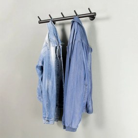 Čierny kovový nástenný vešiak Odin – Spinder Design