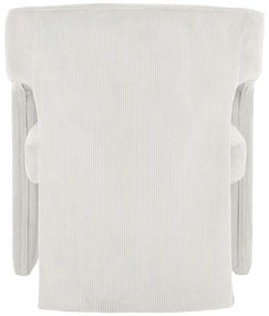 Biele menčestrové kreslo Vigor – Leitmotiv