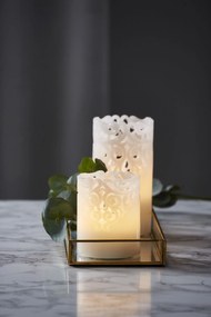 STAR TRADING Vosková LED sviečka Clary White 15 cm