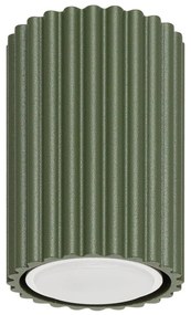 Sollux SL.1606 - Bodové svietidlo KARBON 1xGU10/10W/230V 10 cm zelená SLX1283