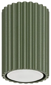Sollux SL.1606 - Bodové svietidlo KARBON 1xGU10/10W/230V 10 cm zelená SLX1283