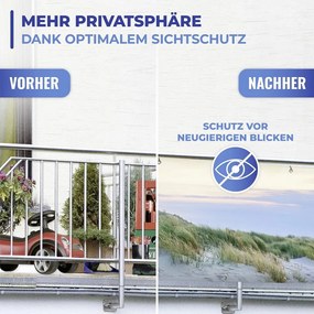 Plastová balkónová zástena 500x85 cm North Sea Coast – Maximex