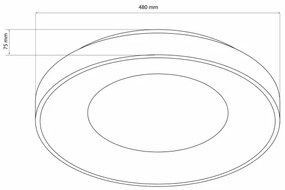 LED Stmievateľné stropné svietidlo WITOLD LED/72W/230V 3000-6000K + DO