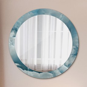 Okrúhle ozdobné zrkadlo Modrý onyx mramor fi 80 cm