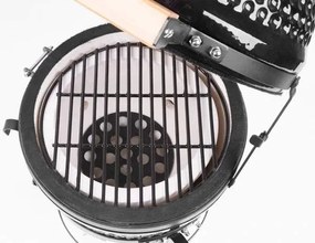 Keramický gril kamado vajíčko na drevené uhlie 55cm čierny