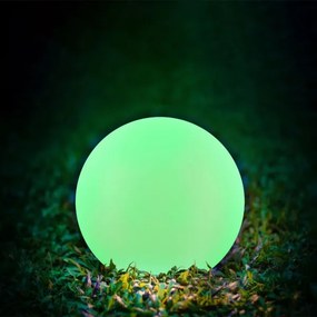 LED RGBW Solárna lampa BALL LED/3,7V 1500 mAh pr. 50 cm IP65 + diaľkové ovládanie