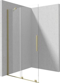 Deante Prizma stena sprchového kúta walk -in 100 cm zlatá brúsený/sklo priehľadné KTJ_R30R
