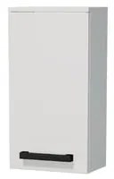 Kúpeľňová skrinka nízka s čiernou úchytkou SAT Cube Way 32,5x63x20 cm biela lesk lesk/mat CUBE3CH32BL, 1 ks