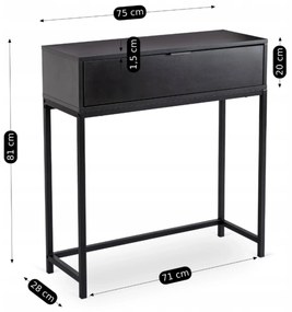 PROXIMA.store - Toaletný stolík Petra FARBA: čierna