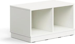 Úložná skrinka CASPER, 2 priehradky, so soklom, biela