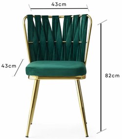 Sada jedálenských stoličiek Kusakli Green, 2 ks, 2 ks